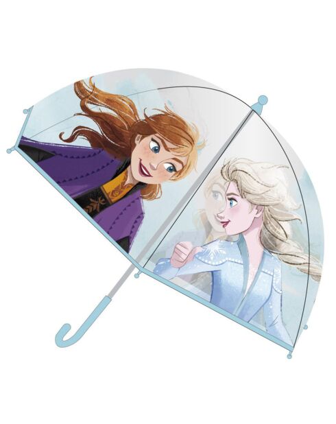Parapluie enfant transparent -  Elsa et Anna transparent/bleu
