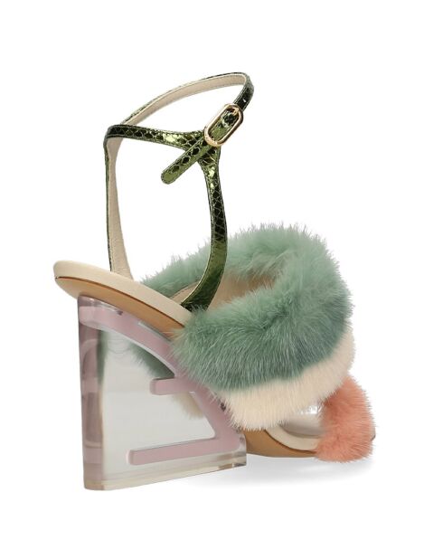 Sandales Fendi First multicolores - Talon 9.5 cm