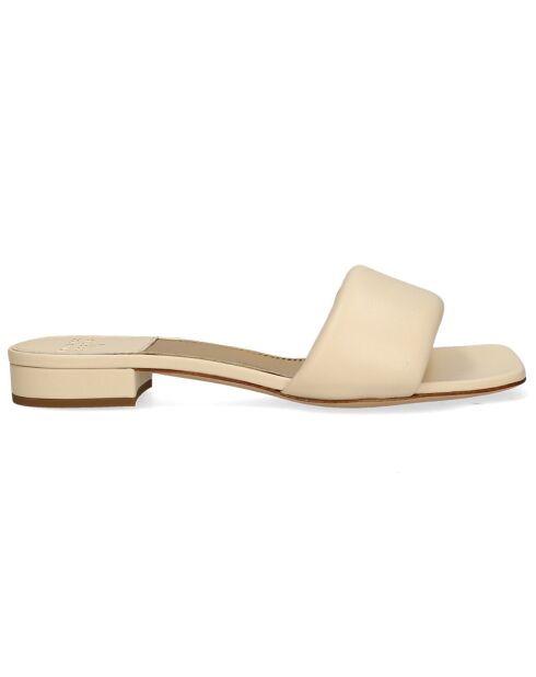 Mules en Cuir Driss blanches