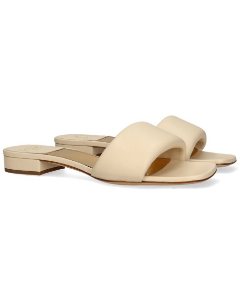 Mules en Cuir Driss blanches