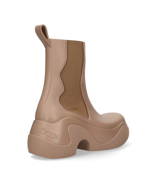 Chelsea boots camel - Talon 7 cm