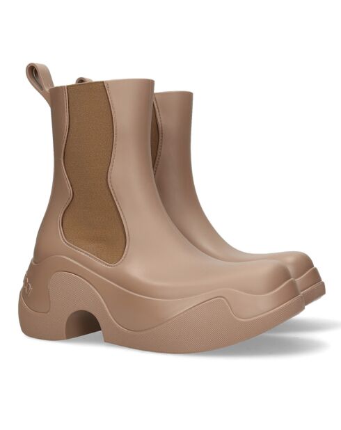 Chelsea boots camel - Talon 7 cm