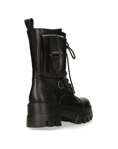 Boots en Cuir noir