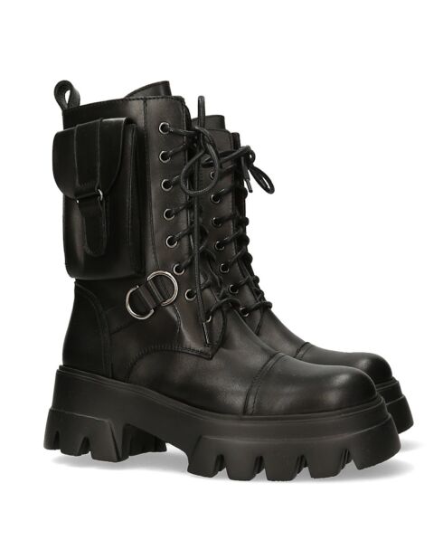 Boots en Cuir noir