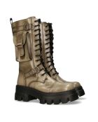 Boots en Cuir girs/acier