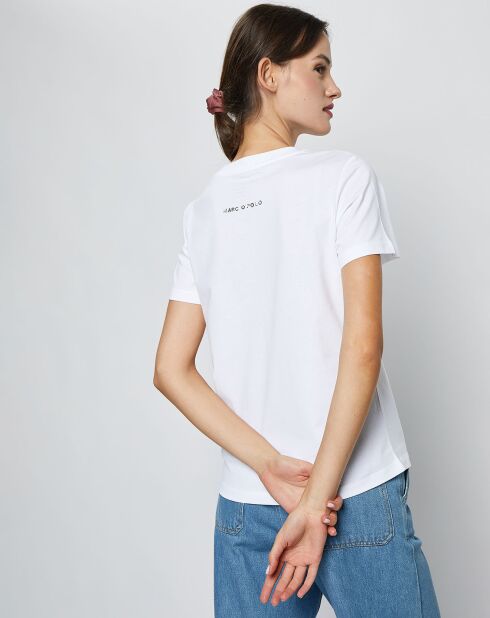 T-Shirt en Coton inscription Stockholm blanc