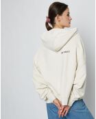 Sweat Hoodie en Coton oversize écru