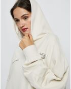 Sweat Hoodie en Coton oversize écru