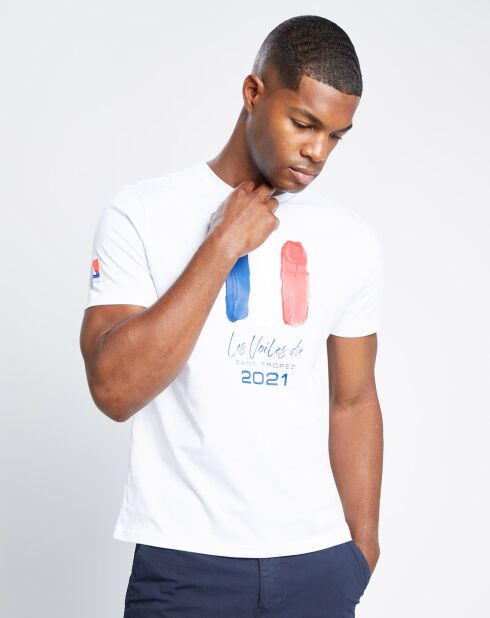 T-Shirt 100% Coton Bio Les Voiles de Saint-Tropez blanc