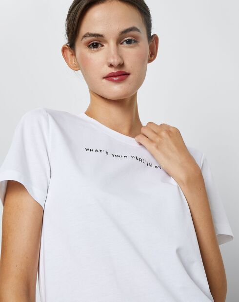 T-Shirt en Coton inscription Berlin blanc