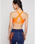 Brassière de sport technique Mid Crossback orange