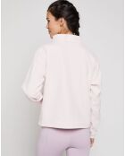 Sweat technique UA Rush Fleece 1/2 zip rose pâle