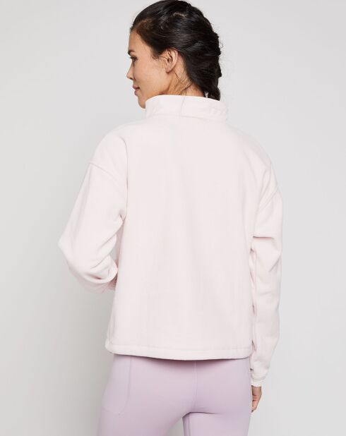 Sweat technique UA Rush Fleece 1/2 zip rose pâle