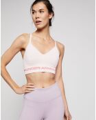 Brassière de sport technique UA Seamless Low Long Heather rose pâle