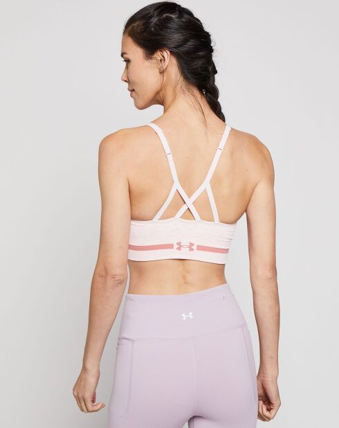 Brassière de sport technique UA Seamless Low Long Heather rose pâle