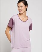 T-Shirt technique UA Rush Energy Colorblock  violet parme