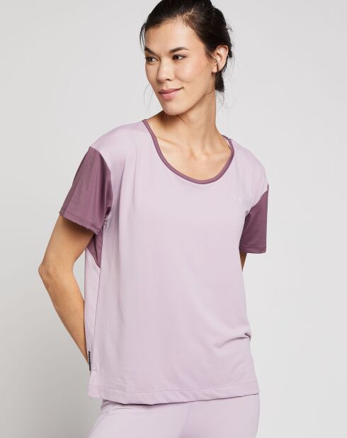 T-Shirt technique UA Rush Energy Colorblock  violet parme