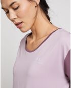 T-Shirt technique UA Rush Energy Colorblock  violet parme