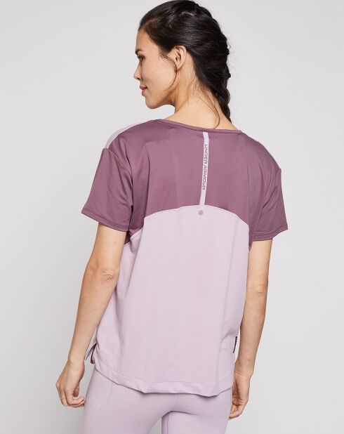 T-Shirt technique UA Rush Energy Colorblock  violet parme