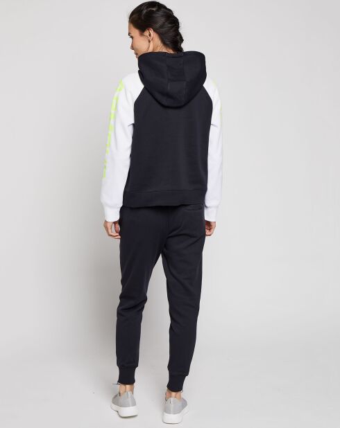 Sweat à capuche UA Rival Fleece noir/blanc