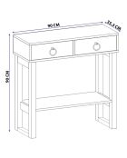 Console valeri blanche - 90x90x35.3 cm