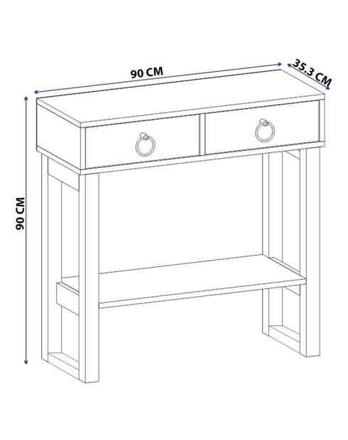 Console valeri blanche - 90x90x35.3 cm