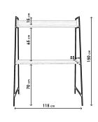 Bureau samara noyer - 115x150x55 cm