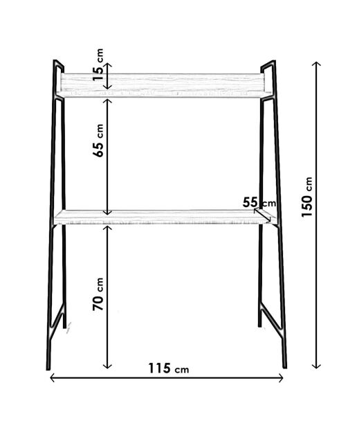 Bureau samara noyer - 115x150x55 cm