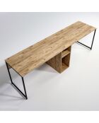 Bureau ikili calisma chêne - 240x74x60 cm