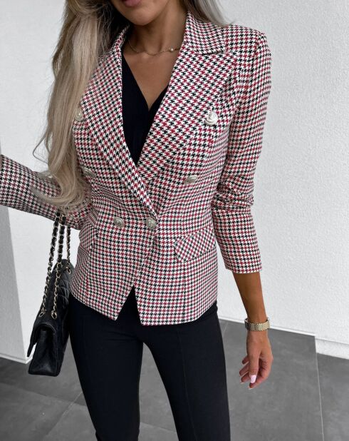 Blazer Lauren rouge/blanc