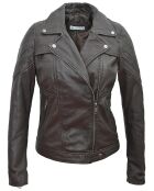 Perfecto en Cuir Lea marron