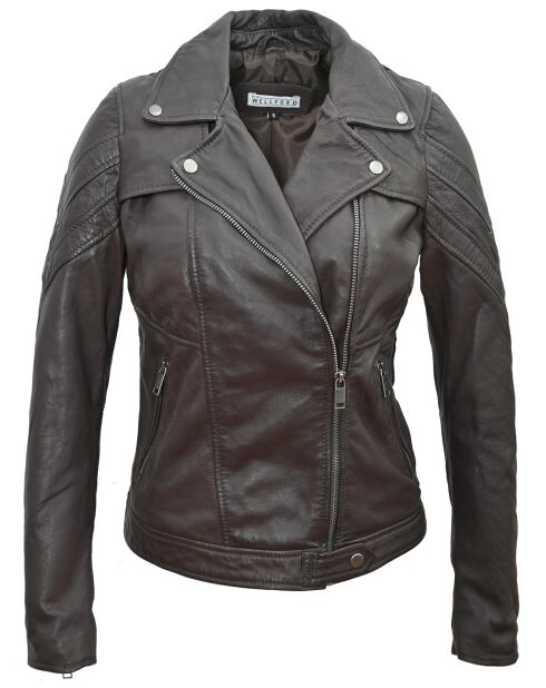 Perfecto en Cuir Lea marron