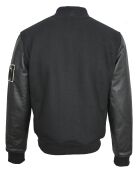 Giacca Teddy Martin nera in lana e pelle