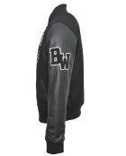 Giacca Teddy Martin nera in lana e pelle