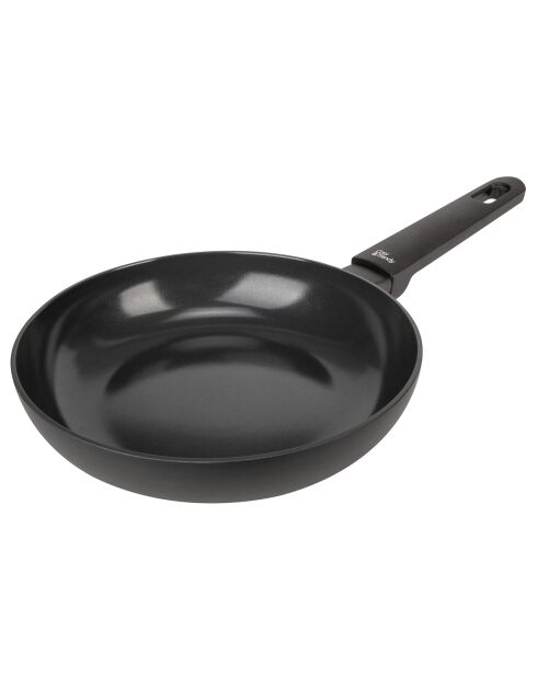 Vollschwarze Induktionsbratpfanne, 37 x 22 x 6,5 cm