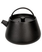 Tetera Billy de hierro fundido negro con cesta de té - 38 cl