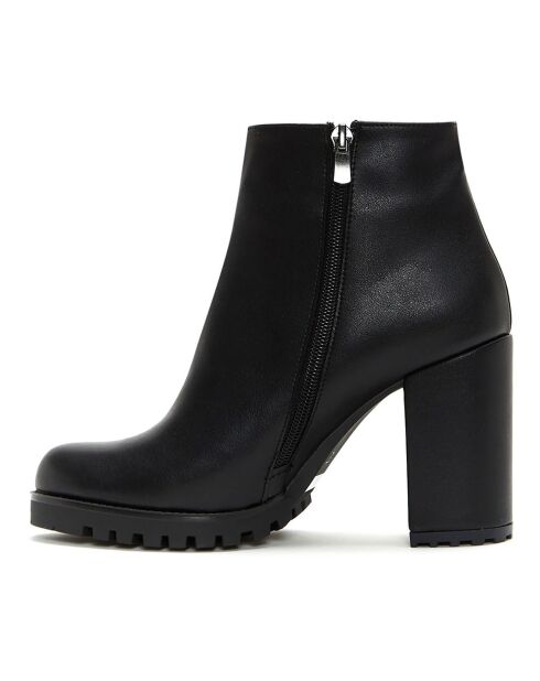 Abuja schwarze Stiefel - 9 cm Absatz