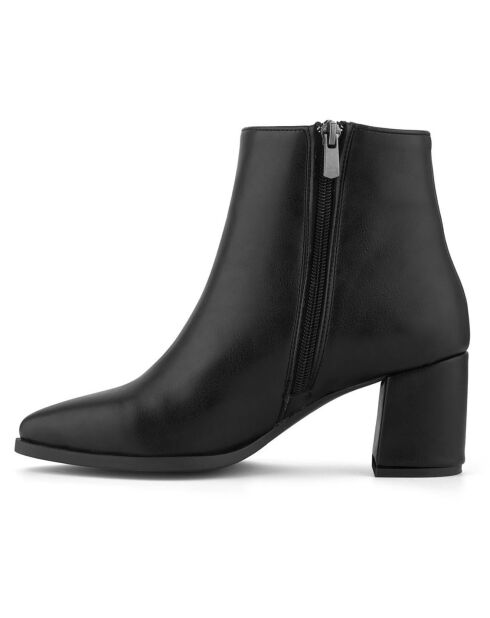 Bottines Kaboul noires - Talon 6 cm