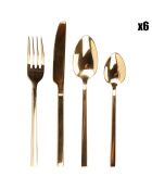 Ménagère Retro dorée - 24 pièces