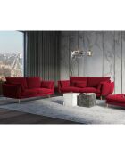Canapé Velours Elio 2 Places rouge - 158x100x97 cm