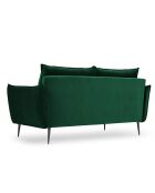 Canapé Velours Elio 2 Places vert bouteille - 158x100x97 cm