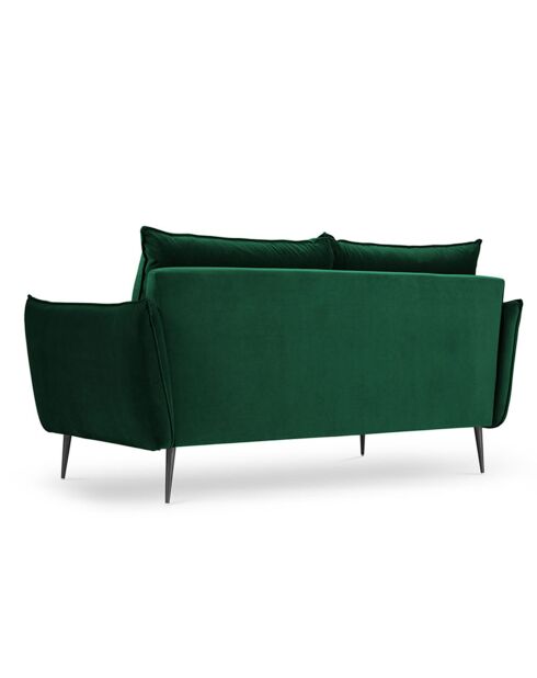 Canapé Velours Elio 2 Places vert bouteille - 158x100x97 cm