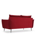 Canapé Velours Elio 2 Places rouge - 158x100x97 cm