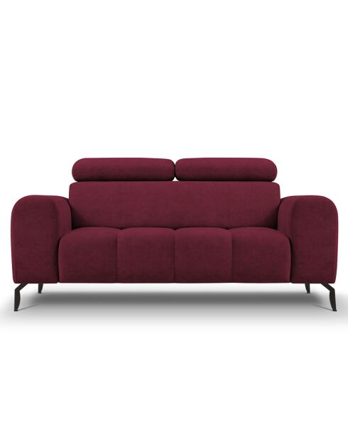 Canapé Velours Nico 2 Places rouge - 170x108x100 cm