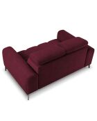 Canapé Velours Nico 2 Places rouge - 170x108x100 cm