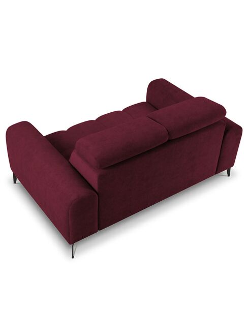 Canapé Velours Nico 2 Places rouge - 170x108x100 cm