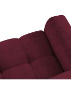 Canapé Velours Nico 2 Places rouge - 170x108x100 cm