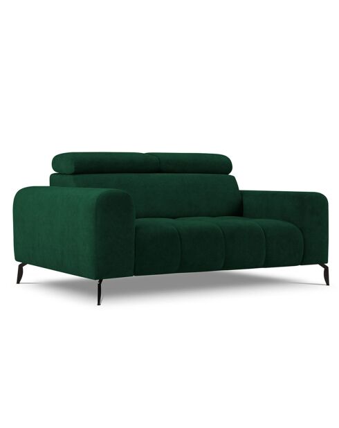 Canapé Velours Nico 2 Places vert - 170x108x100 cm