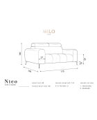 Canapé Velours Nico 2 Places vert - 170x108x100 cm