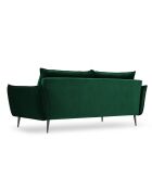 Canapé Velours Elio 3 Places vert bouteille - 198x100x97 cm